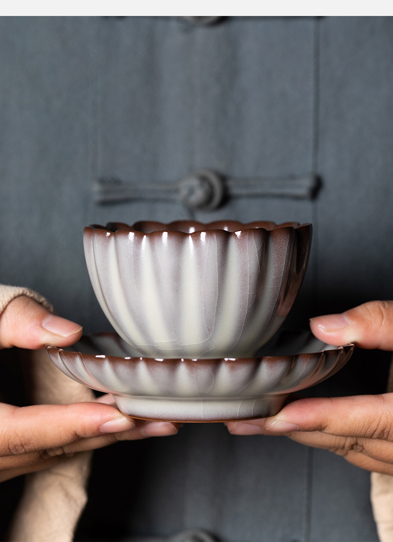龙泉青瓷 主人杯品茗杯单杯手工茶杯盏 陶瓷个人家用猪油冻小茶碗