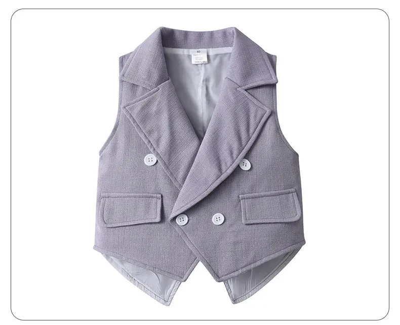 童装批发春秋款儿童衣服宝宝燕尾马甲绅士礼服三件套跨境男童套装