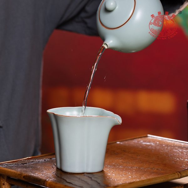 龙泉青瓷汝窑公道杯大号功夫茶具泡茶均茶器陶瓷家用单个防烫茶海