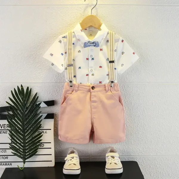 童装男童短袖休闲裤套装夏季夏装衣服潮韩版儿童童衬衫宝宝男孩