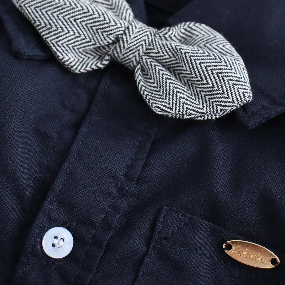 跨境秋季新款男宝宝哈衣棉新生儿蝴蝶结周岁生日摄影服装厂家直销