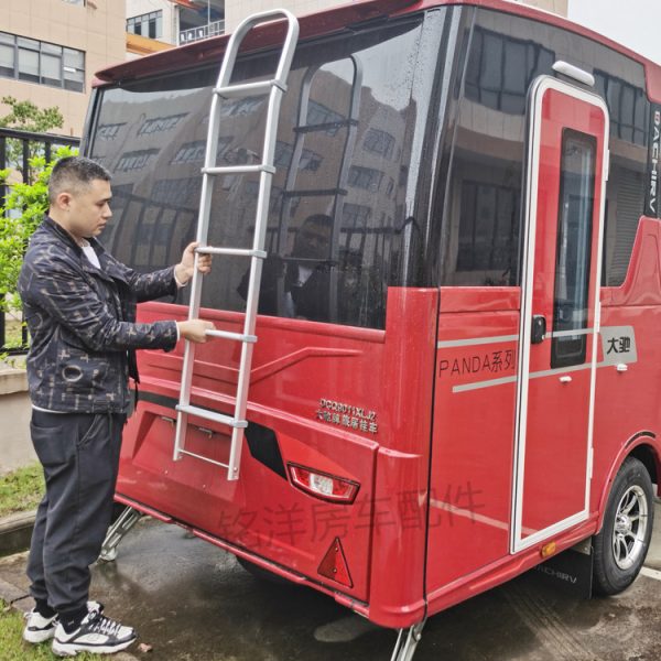 房车后爬梯 旅居车拖挂车内外组合爬梯 大通V80全顺可折叠梯子
