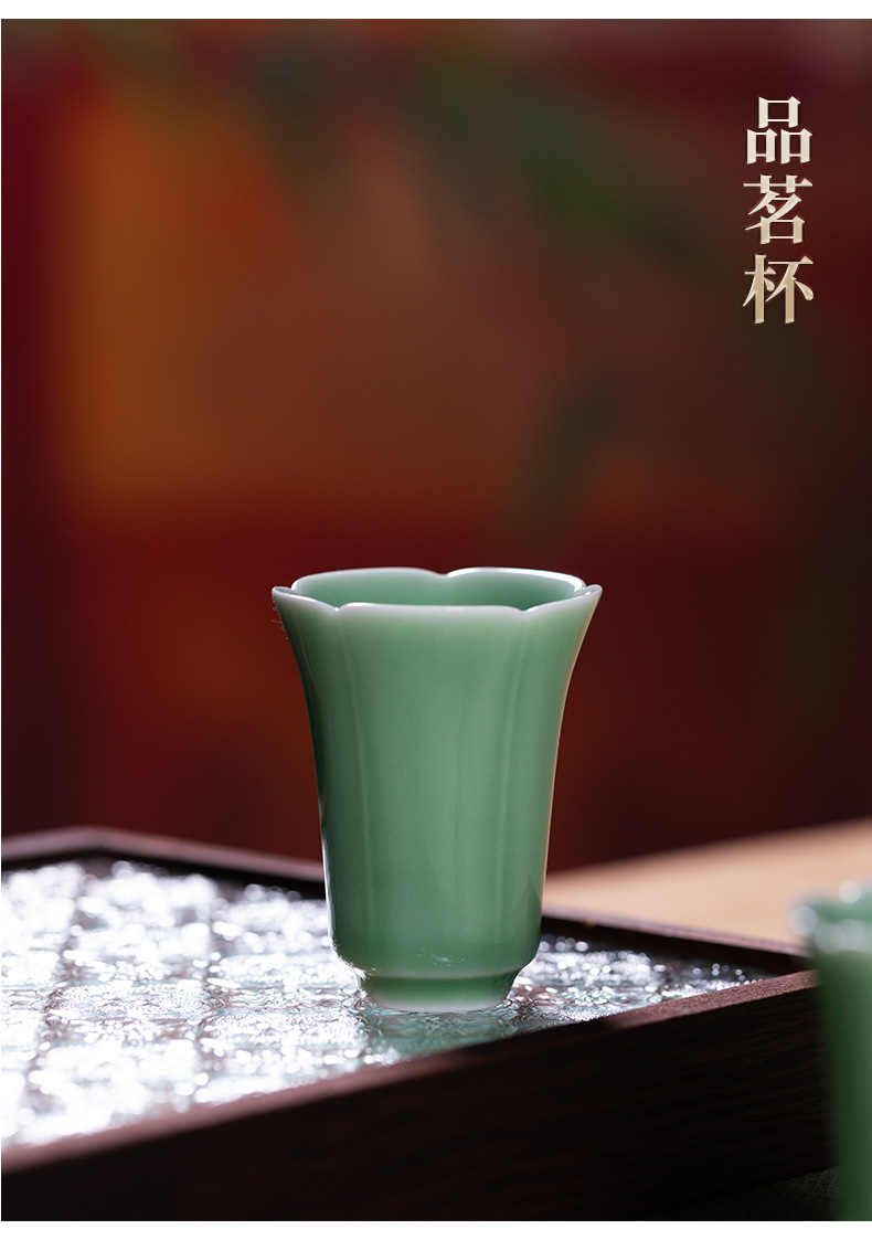 龙泉青瓷仿宋手执壶汤瓶点茶过滤酒壶宋代功夫茶具白酒分酒器套装