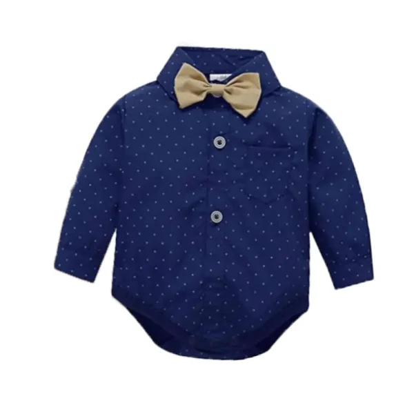 Baby jumpsuit跨境新款婴幼儿男童三角哈衣宝宝长短袖绅士爬服