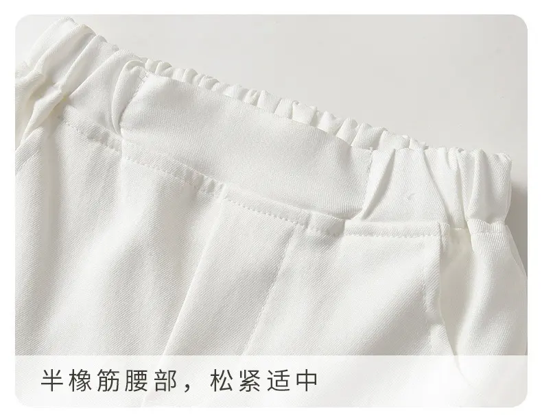 源头工厂短袖短裤马甲三件套儿童服装小少爷夏季哈衣正装男童套装