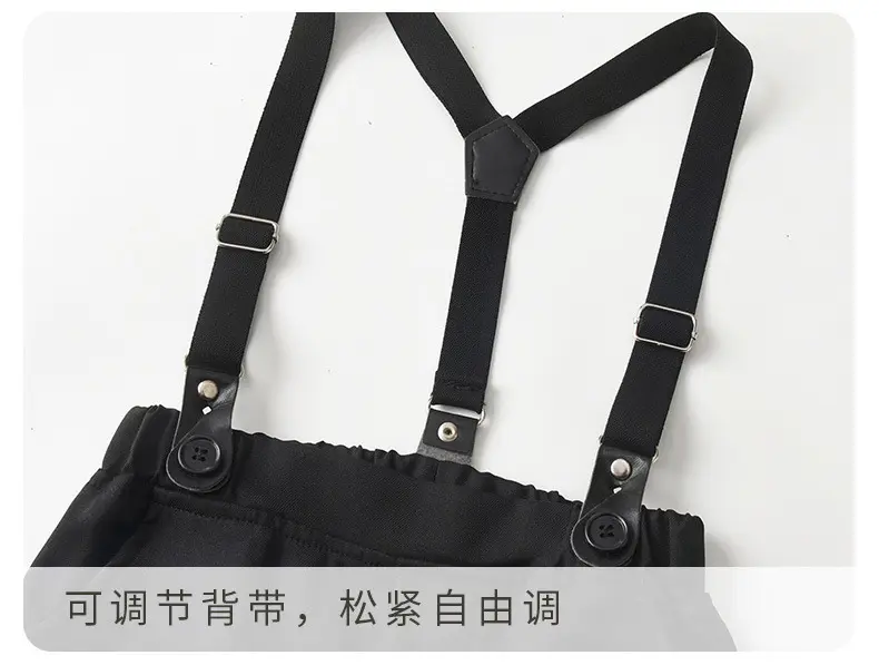 源头工厂欧美新款万圣节儿童服装演出服宝宝背带裤两件套男童套装
