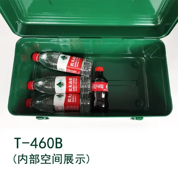 大号铁皮绿工具箱加厚工具箱收纳维修手提箱厂家供应全金属工具箱