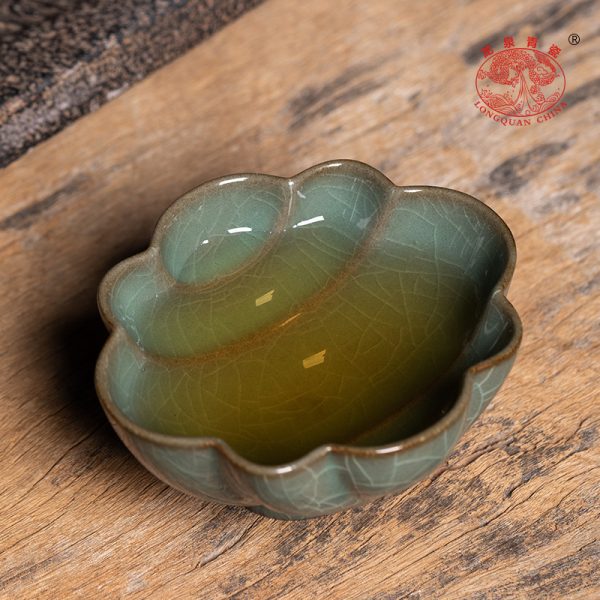 龙泉青瓷 传世哥窑手工主人杯单杯功夫茶杯 陶瓷压手茶碗品茗杯盏