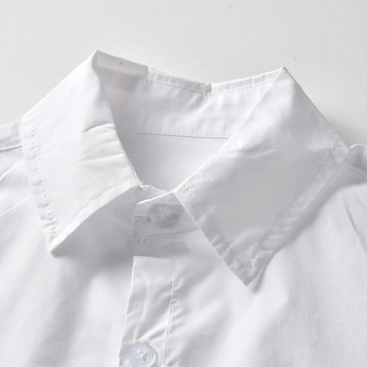 春秋四季通用欧美棉现货蓝色整手批发长袖纯色男翻领童装一件代发