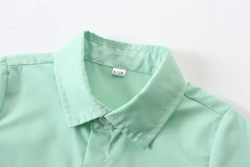 儿童绅士礼服套装英伦风男童春秋款纯色长袖衬衫背带西装裤两件套
