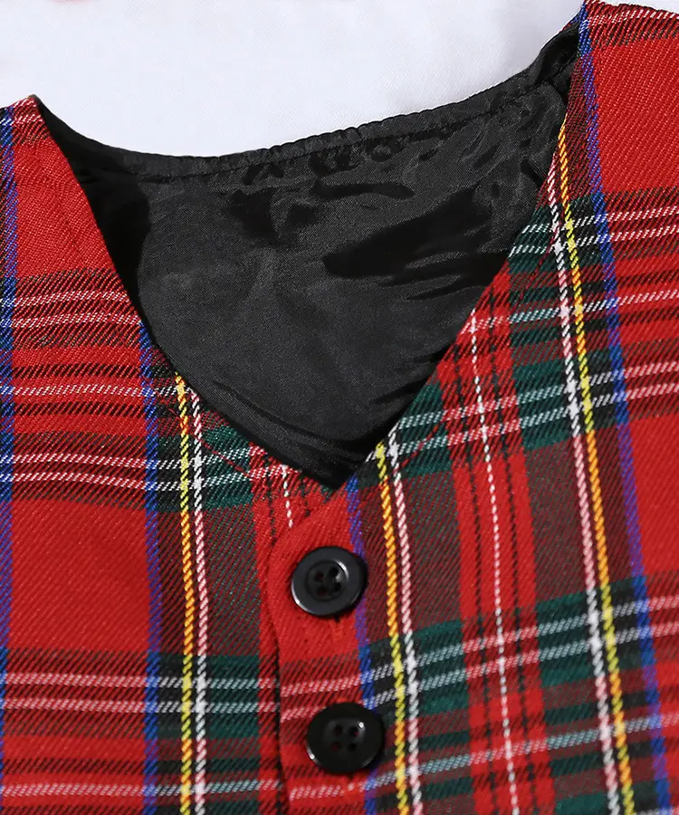 外贸欧美男童西装礼服套装春秋款绅士英伦风三件套宝宝圣诞节服装