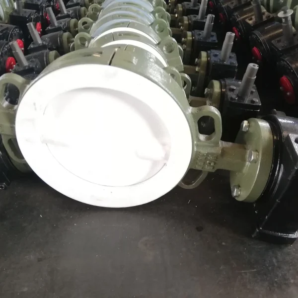 D371F4-16C衬四氟涡轮蝶阀全衬 耐强酸碱衬氟蝶阀 衬四氟阀门