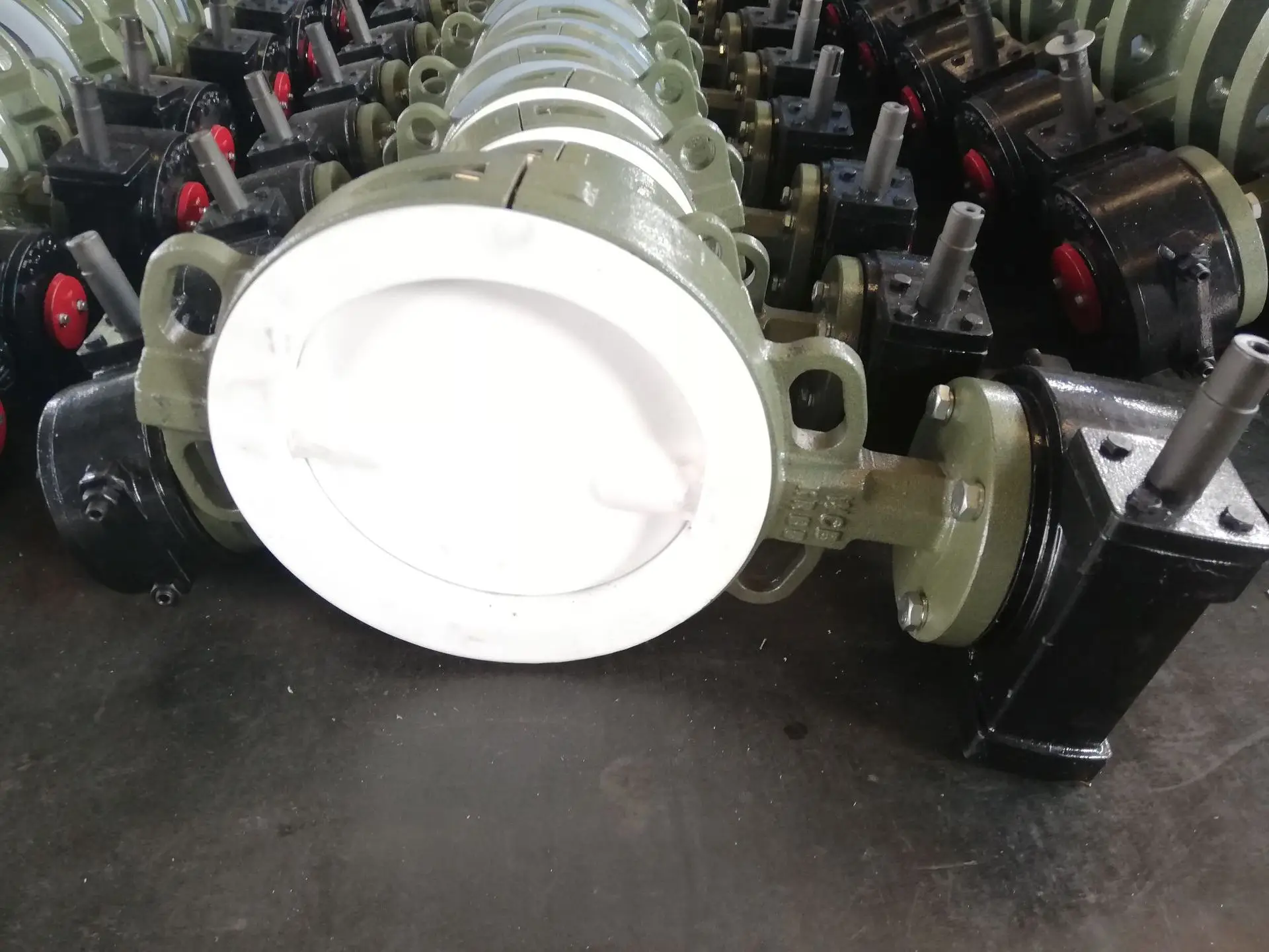 D371F4-16C衬四氟涡轮蝶阀全衬 耐强酸碱衬氟蝶阀 衬四氟阀门