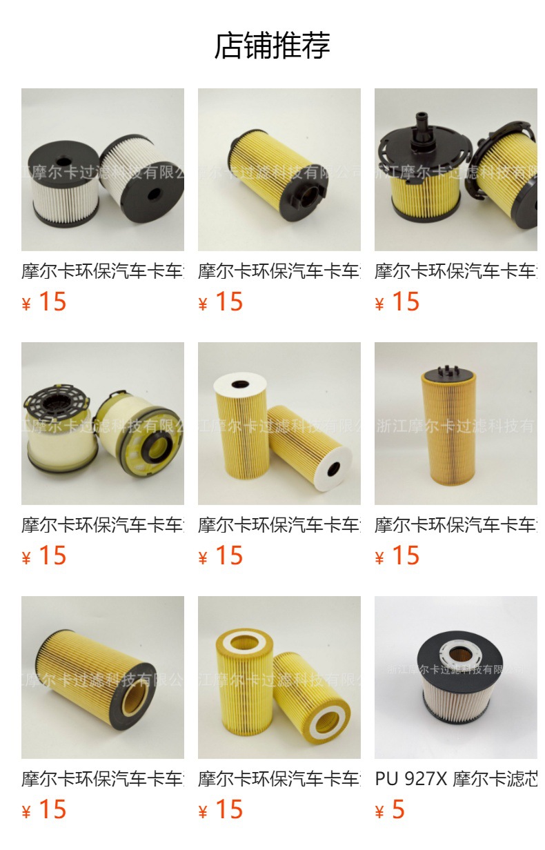 15209-00Q0A 摩尔卡 HU618X 7701478538 15209-00q0a机油滤芯器芯