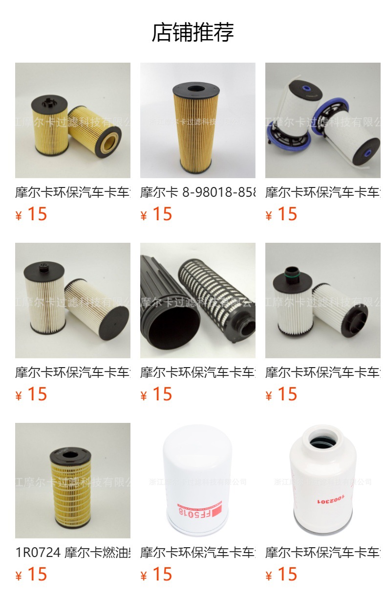 摩尔卡厂家直销汽车卡车汽油发动机系统 24 020 01 机油滤清器