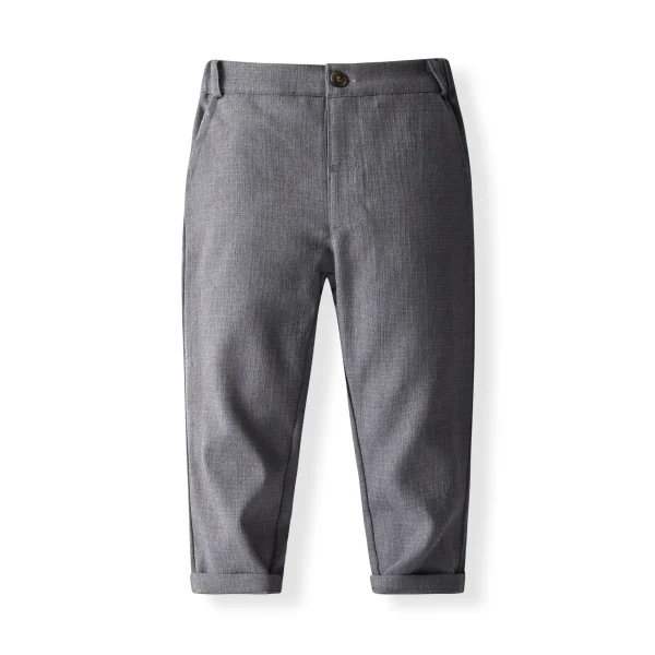跨境男童西服套装小童周岁生日宴会礼服马甲长袖衬衫长裤三件绅士