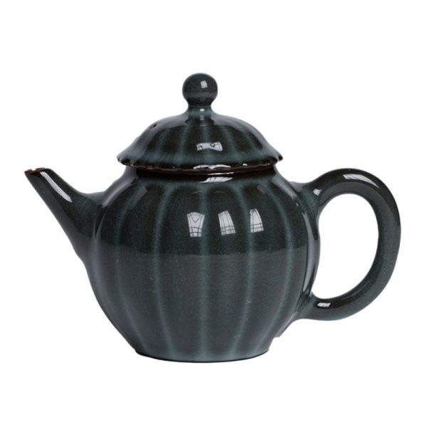 龙泉青瓷 手工陶瓷茶壶 功夫茶具铁胎泡茶壶高档家用哥窑冰裂单壶