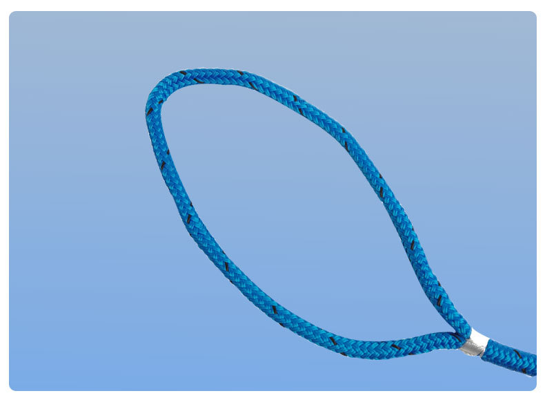 码头线绳 船坞绳索 双层编织锚固线 系泊线 双编织蓝色绳