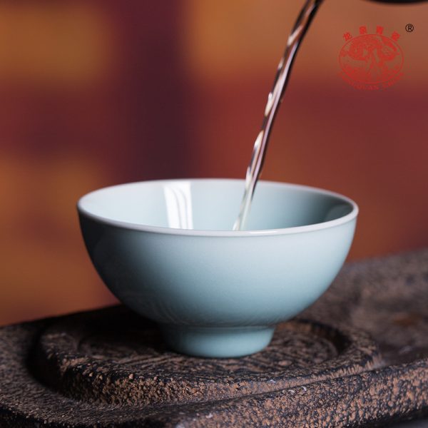 龙泉青瓷 高档手工主人杯单杯 陶瓷功夫品茗杯子茶碗徐峻清圆融杯