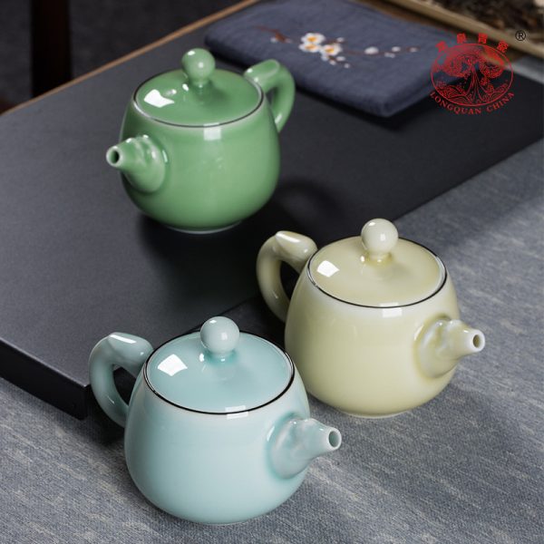 龙泉青瓷 创意中式茶壶手工泡茶壶单壶 陶瓷家用过滤功夫茶具茶壶