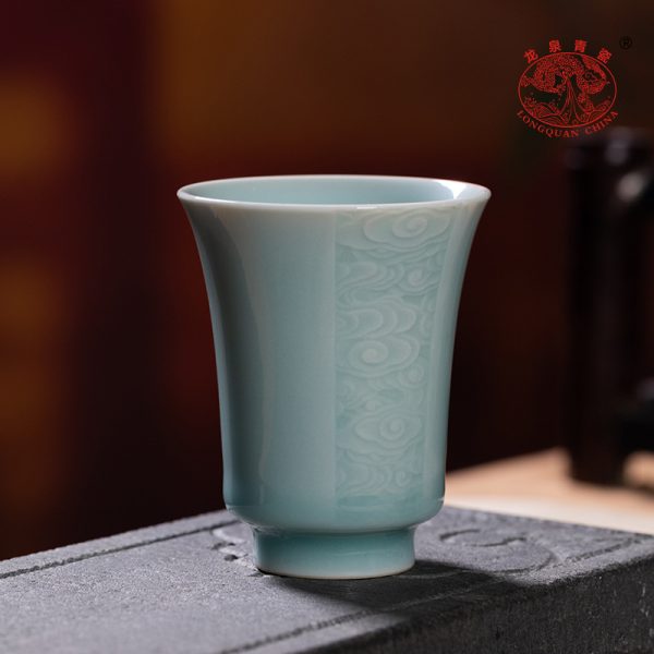 龙泉青瓷 创意手工家用功夫茶具主人杯单杯 陶瓷闻香杯品茗杯水杯