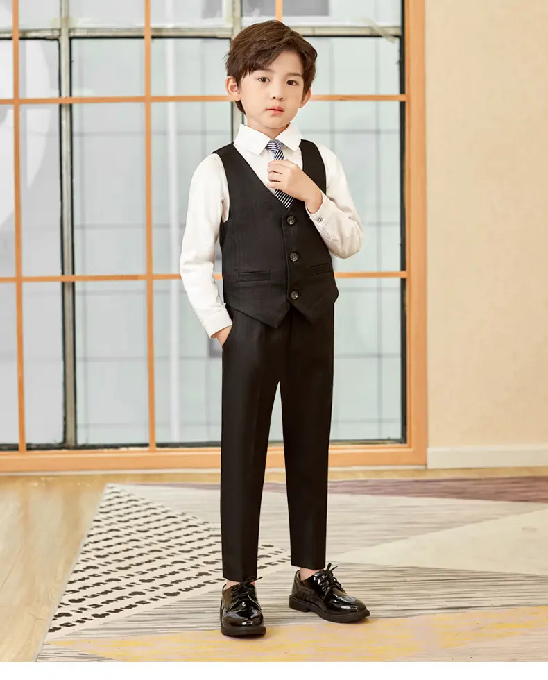 男童礼服外套套装儿童秋冬西服童装婚礼花童主持人西装中大童衣服