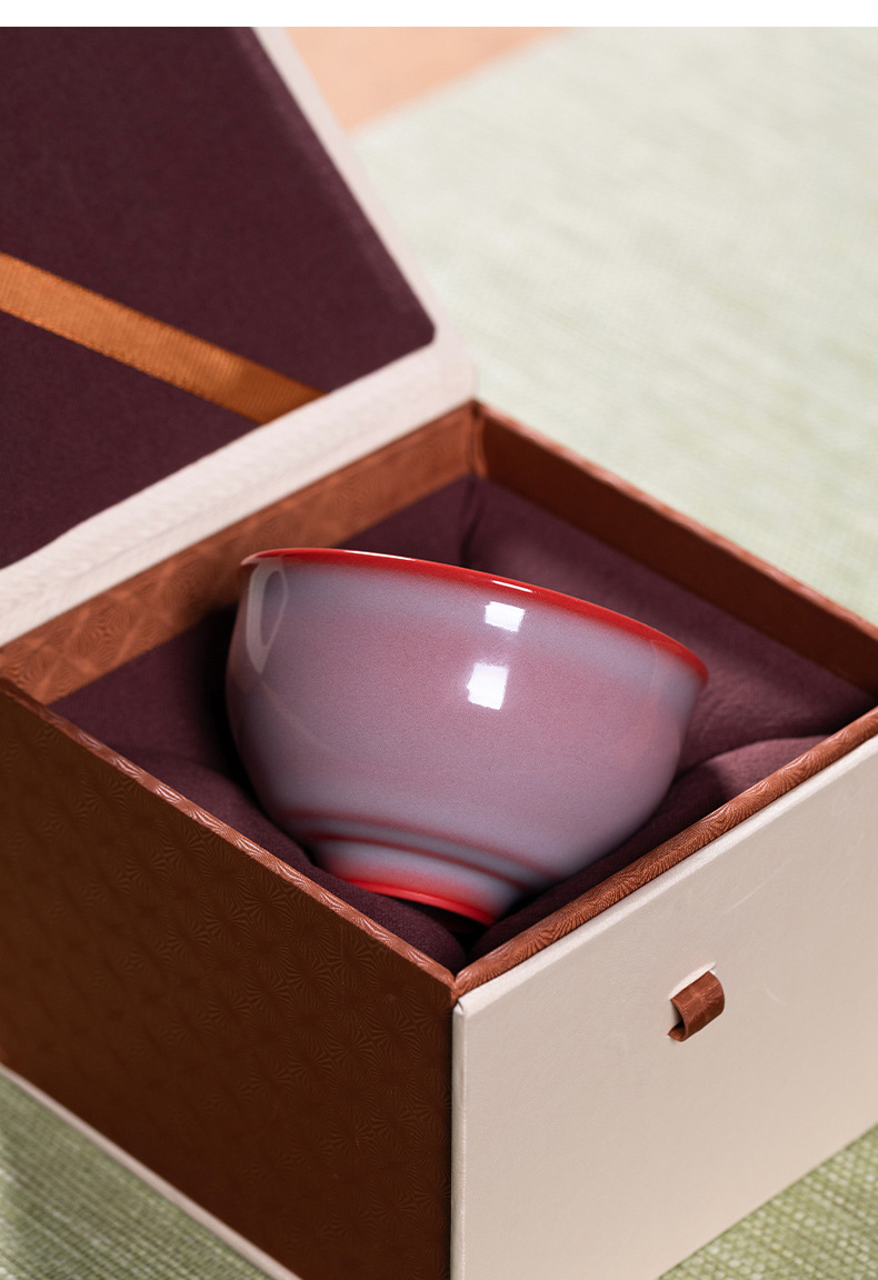 龙泉青瓷 功夫茶杯手工主人杯单杯 陶瓷女士喝茶杯高档茶碗品茗杯