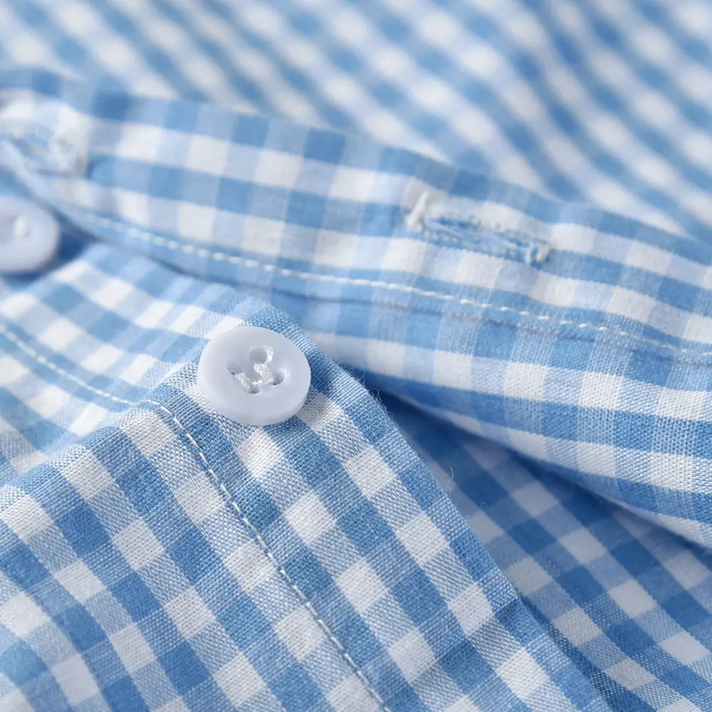 2021夏季男童套装宝宝童装棉衣服格子衬衫儿童短袖夏背带短裤生日