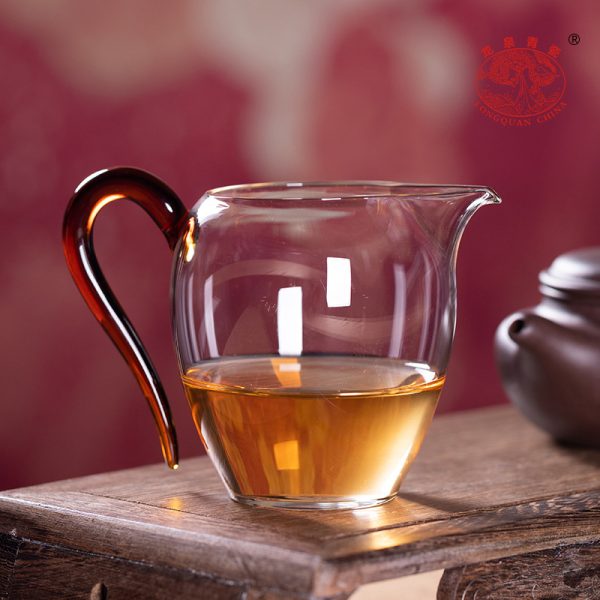 龙泉青瓷 加厚玻璃耐热透明公道杯 家用功夫茶道茶配件茶海分茶器