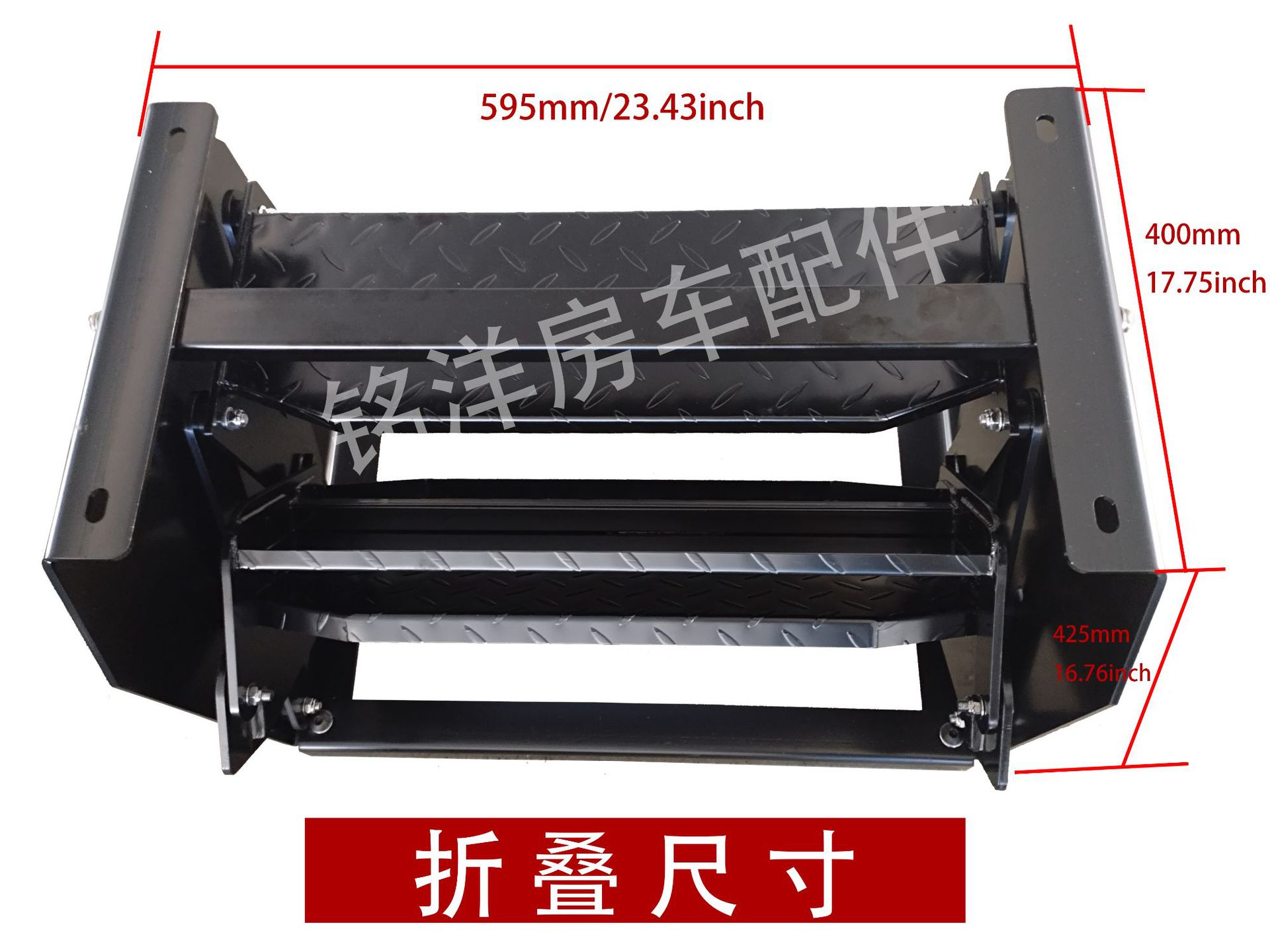 美式房车折叠踏步 旅居车上下迎宾踏板 拖挂车单层踏步手动收缩脚