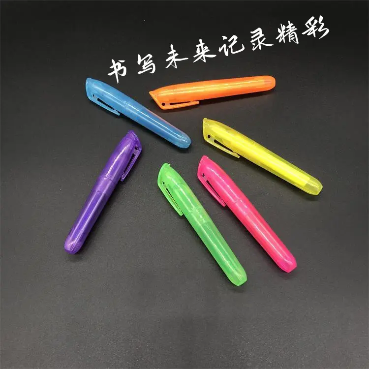 厂家生产生日婚庆笔炫丽迷你马克笔水性办公学生重点标记荧光笔