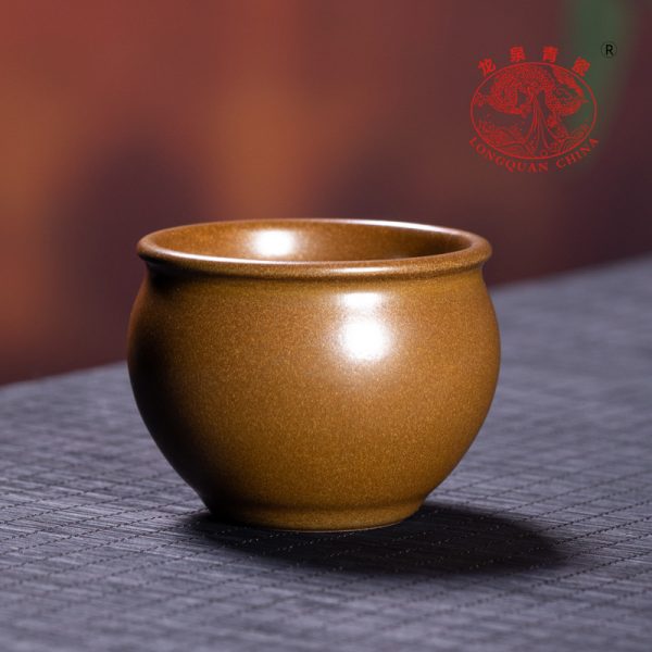 龙泉青瓷 功夫茶杯主人杯手工杯单个杯 陶瓷茶叶末釉风水缸品茗杯