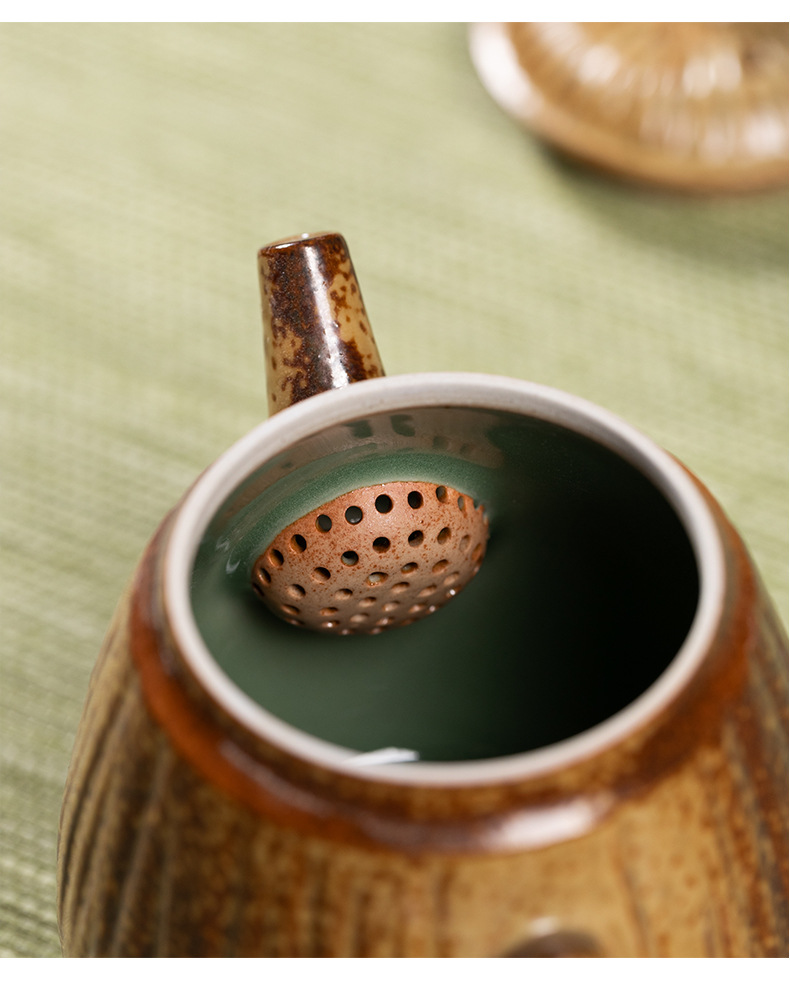 龙泉青瓷功夫茶具套装柴烧复古高档家用陶瓷泡茶壶喝茶品茗杯整套