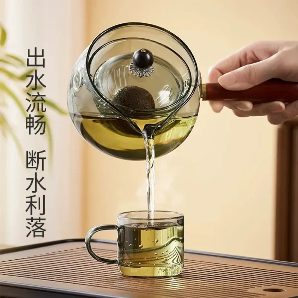 茶壶逍遥壶旋转小青柑专用侧把泡茶壶急须家用茶具套装玻璃煮茶器