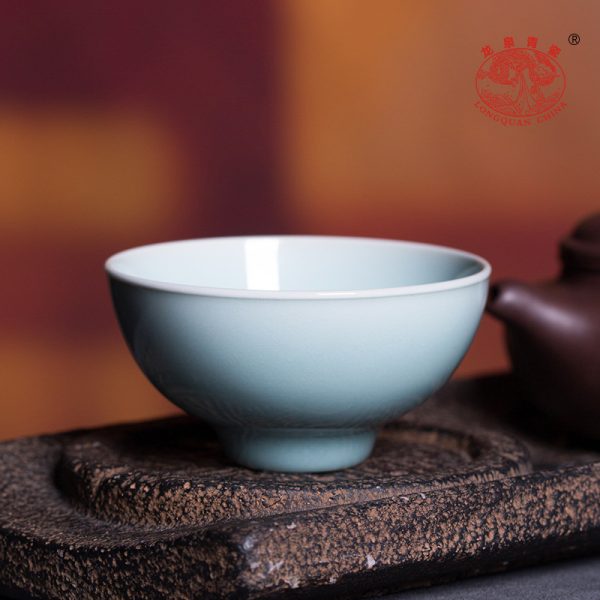 龙泉青瓷 高档手工主人杯单杯 陶瓷功夫品茗杯子茶碗徐峻清圆融杯