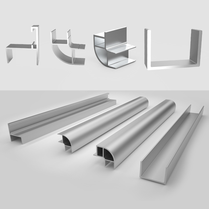 房车铝型材带灯槽卫生间转角型材旅居拖挂车家具门板包边圆角型材