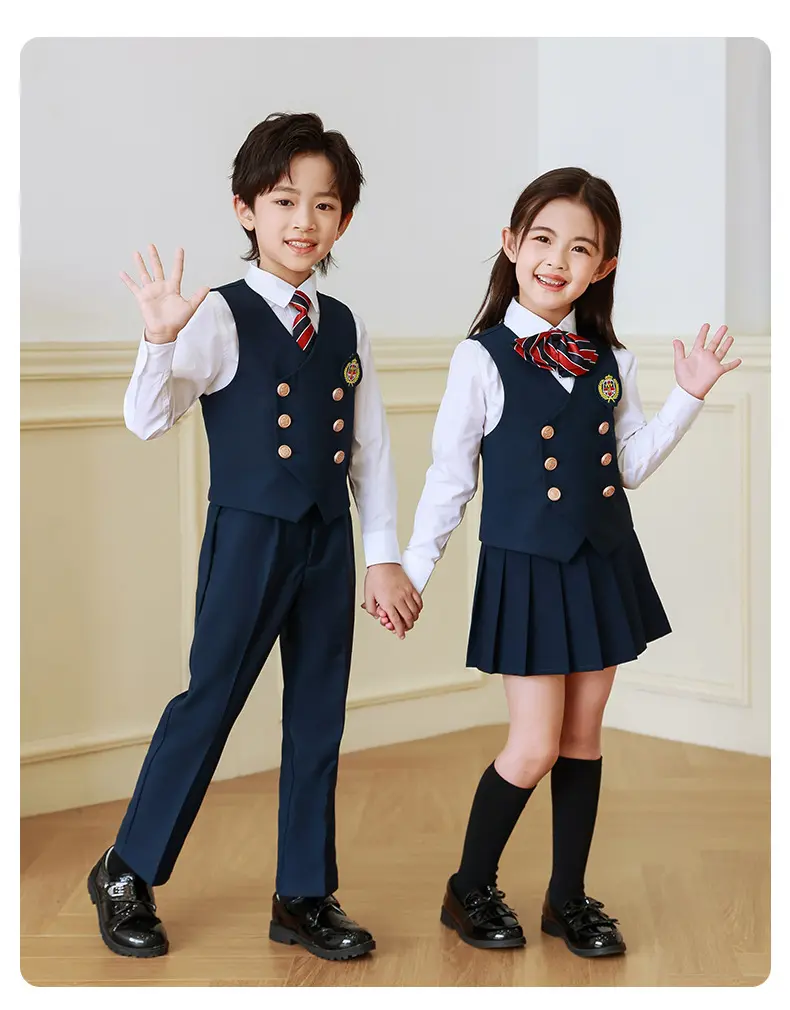 春秋装套装英伦风幼儿园园服夏装班服儿童演出表演合唱小学生校服