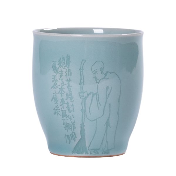 龙泉青瓷主人杯手工创意泡茶单个杯子陶瓷家用功夫茶具菩提品茗杯