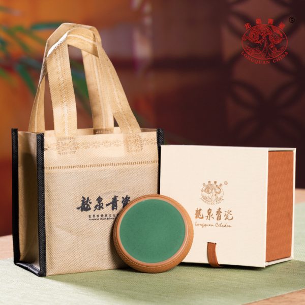 龙泉青瓷 茶杯托防烫茶托隔热茶垫 陶瓷跳刀功夫茶具配件杯碟杯托
