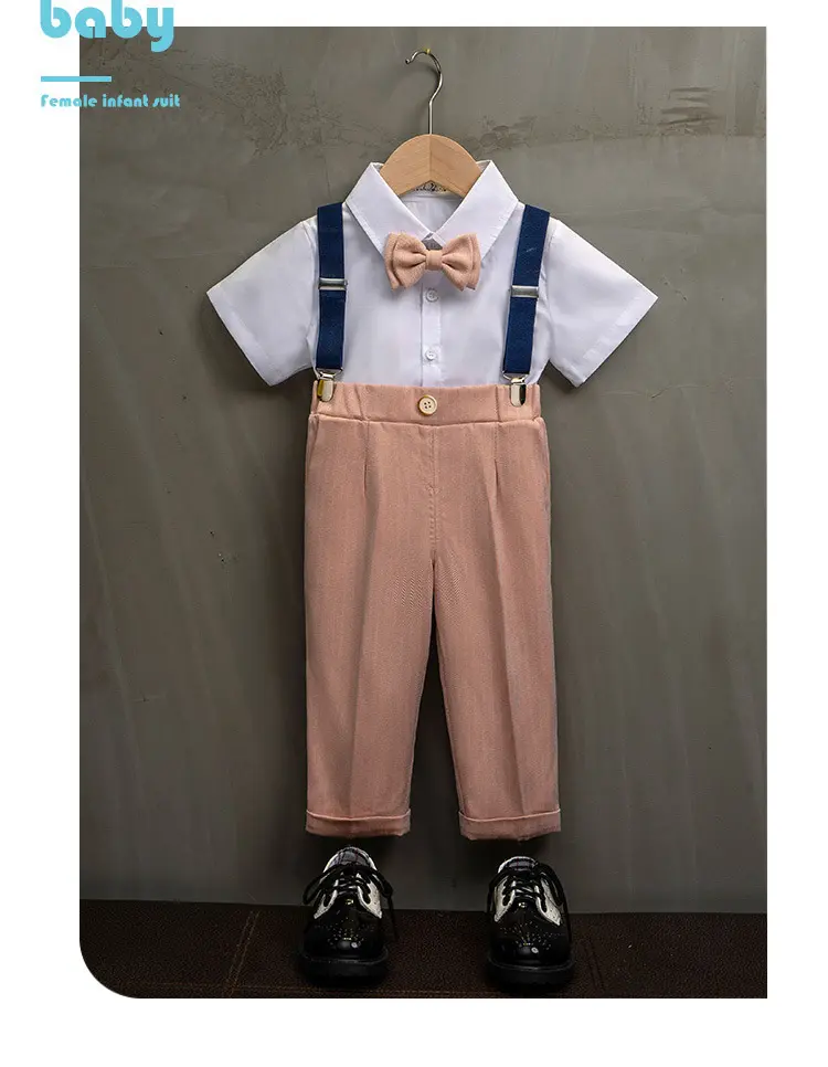 儿童西装秋冬新款英伦风婚礼花童礼服套装宝宝周岁生日宴会演出服