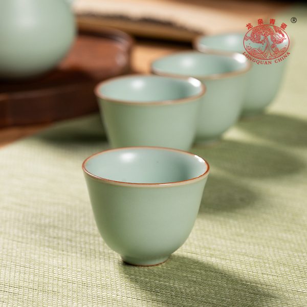 2024新款汝窑功夫茶具便携小套装陶瓷茶壶茶杯轻奢高档家用喝茶