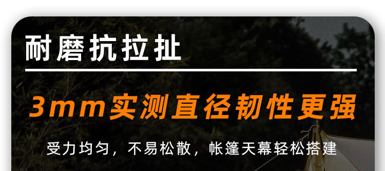 塑料卡扣风绳厂家直供定制批发16锭户外野营露营帐篷天幕搭建捆绑