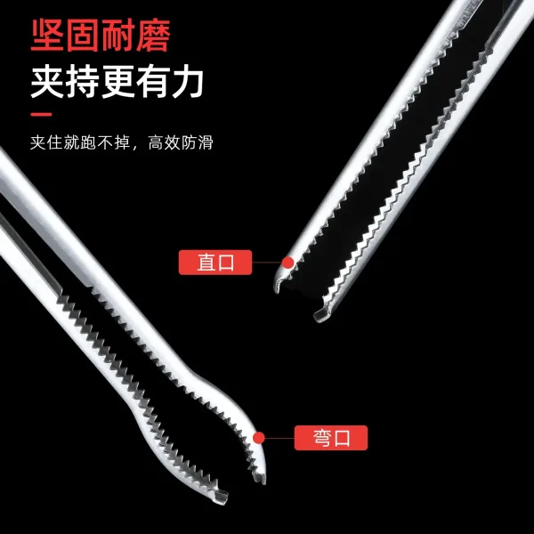 火钳家用不锈钢黄鳝夹捡垃圾夹子卫生钳子环卫加长取物拾物器碳夹