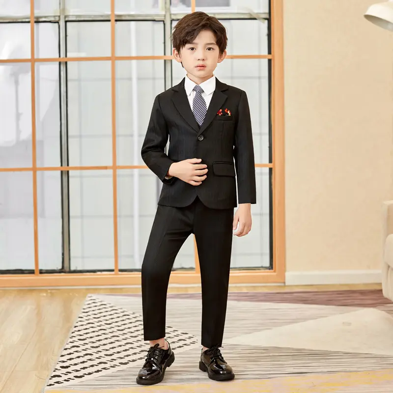 男童礼服外套套装儿童秋冬西服童装婚礼花童主持人西装中大童衣服
