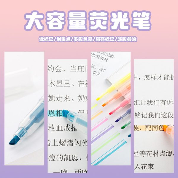 学生用划重点荧光笔涂鸦手账笔彩色单头荧光笔定制批发标记记号笔
