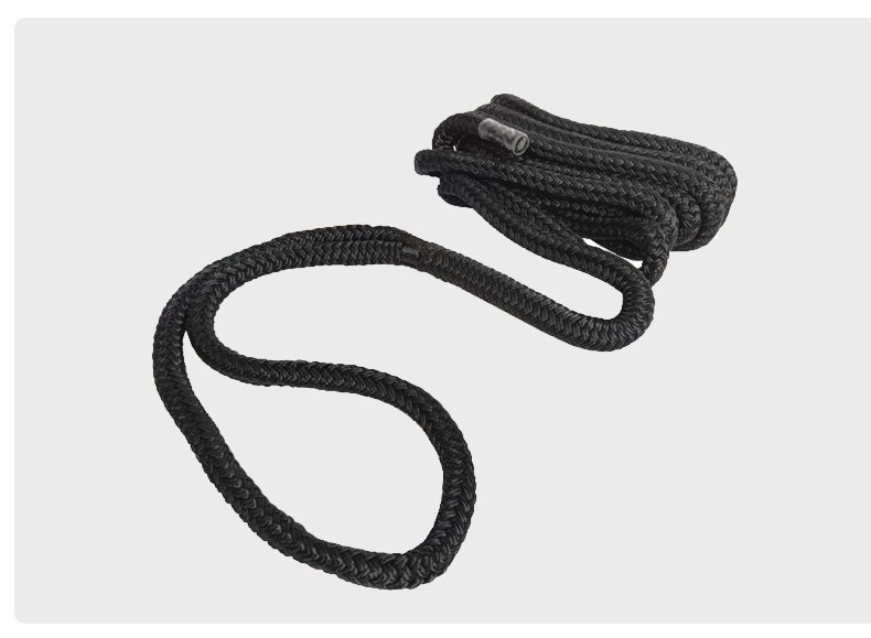 码头线绳 船坞绳索 双层编织锚固线 系泊线 双编织黑色绳