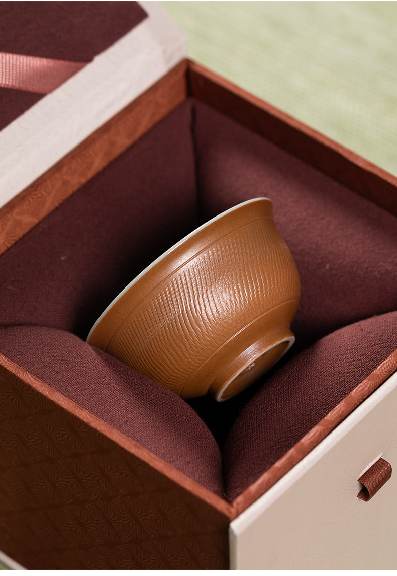 龙泉青瓷复古手工主人杯单杯陶瓷功夫茶具泡茶品茗杯跳刀闻香茶碗