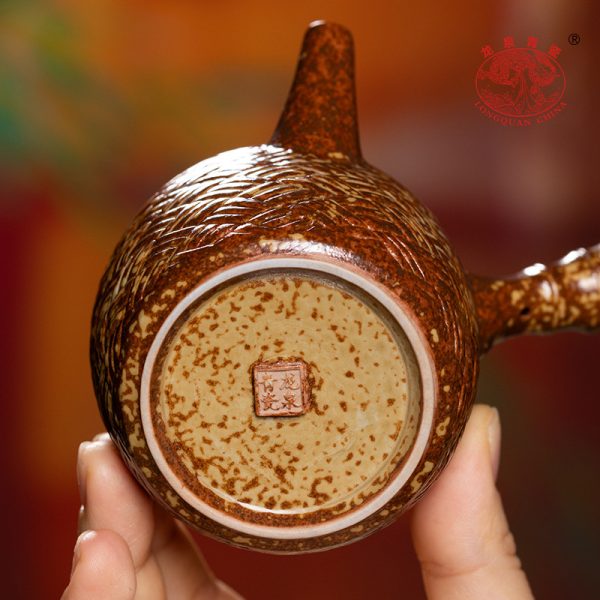 龙泉青瓷泡茶壶单个功夫小茶壶2024新款窑变手工陶瓷一人用冲泡壶