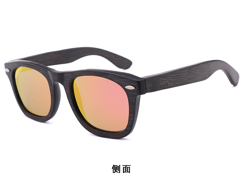 跨境新款复古偏光竹制框架太阳眼镜  户外骑行竹木眼镜  厂家现货