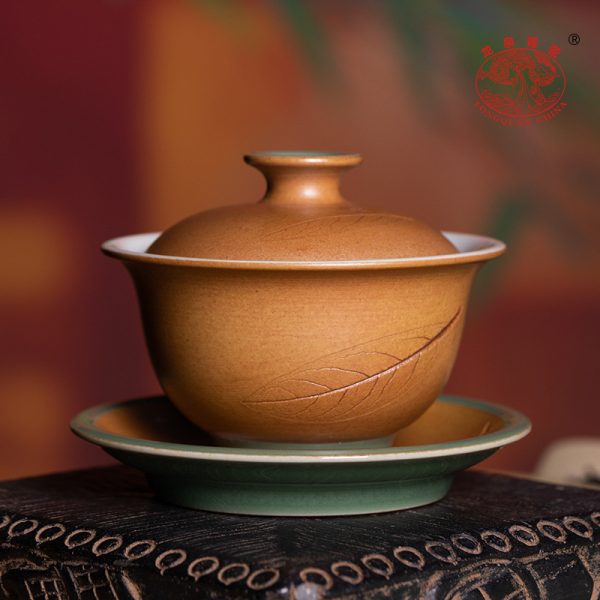 龙泉青瓷 功夫茶具三才盖碗手抓敬茶碗 陶瓷叶正茂手工高档泡茶碗